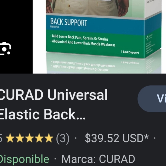 CURAD Universal Elastic Back Brace for Back Pain and Lower Back Pain, Universal - Picture 12 of 12